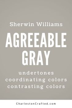 the words agreeable gray are shown in white