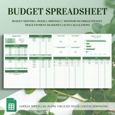 Budget Spreadsheet for Google Sheets Financial Planner for Monthly, Weekly, Biweekly, Paycheck Budget businessplannertemplate #freegoodnotesplanner. Biweekly Paycheck Budget, Biweekly Budget, Tab Design, Planner Writing