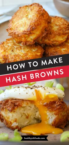 How to make hash brown potatoes Hashbrowns Patties Recipes, Homemade Potato Hashbrowns, Homemade Frozen Hashbrowns, Freezer Breakfast Potatoes, Hash Brown Recipes Dinner, Loaded Hash Brown Patties, Brunch Ideas Potatoes, Baked Hashbrowns Oven, Hash Browns In The Oven