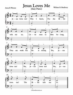 sheet music for jesus loves me