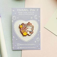 a pin with an image of a unicorn on it