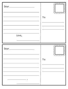 two blank note cards with the words dear to love