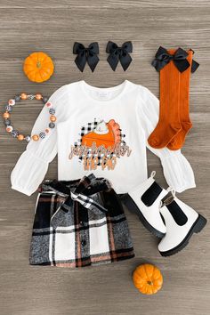 Ads Manager, Flannel Skirt, Boutique Outfits, Kids Thanksgiving, Fall Baby Clothes, Ads Campaign, Thanksgiving Outfits, Toddler Fall, Fb Ads