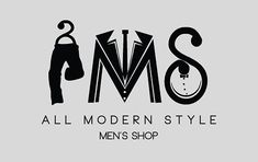 an all modern style men's shop logo with the letters m & s on it