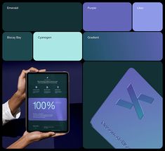 a person holding up a tablet with an x sign on the screen next to it