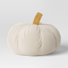 a white pumpkin sitting on top of a table