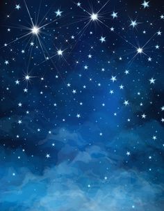 the night sky with stars and clouds