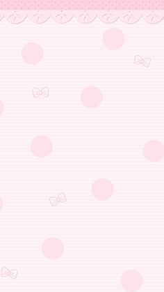 a pink background with polka dots and bows