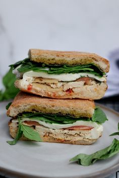 two sandwiches stacked on top of each other