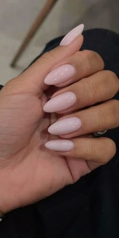 The cutest milky pink almond press on nails!! Click the link to purchase <3 Nails Simple Acrylic Almond, Natural Long Nails Ideas, Neutral Alomd Nails, Pretty Winter Nails Classy Almond, Light Color Almond Nails, Almond Nails Designs Pink And White, Almond Nails Pale Pink, Almond Classic Nails, Nail Inspo Almond Natural