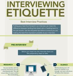 an info sheet describing the benefits of interviewing etiquette