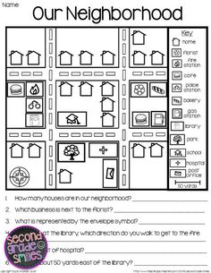 the neighborhood worksheet for kids to learn how to read and understand their neighborhood