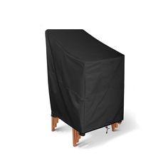 a black cover sitting on top of a wooden table