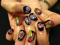 rib cages Unpainted Nails, Nurse Nails, Daisy Nail Art, Bright Nail Art, Makeup Clean, Junk Nails, Asian Nails, Hippie Nails