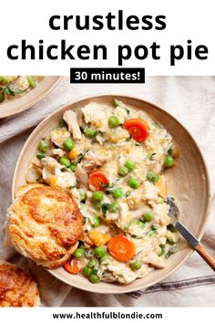 Crustless Chicken Pot Pie 5 Ingredient 30 Minute Meals, Healthy Pot Pie Casserole, Chicken Pot Pie Casserole With Rotisserie Chicken, No Crust Pot Pie, Rotisserie Chicken Pot Pie Soup, Healthy Chicken Pot Pie Filling, Dairy Free Chicken Pot Pie Casserole, Protein Chicken Pot Pie, Chicken Pot Pie No Crust