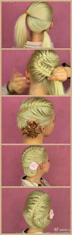 HAIR - braids Hair Toturial, Love Hair, Hair Today, Great Hair, Gorgeous Hair, Hair Designs, Pretty Hairstyles, Up Hairstyles