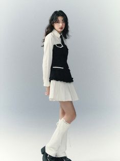 Arcana Archive, Contrast Dress, Grunge Goth, Really Cute Outfits, Stage Outfits, Korean Outfits, Short Jacket, Mode Inspiration, Lookbook Outfits