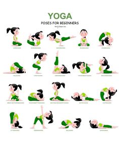 a woman doing yoga poses for beginners