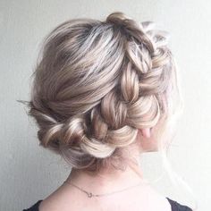 Braided Updo Casual, Crown Braid Updo, Crown Braids, Braid Updo, Fishtail Braids, Crown Braid, Penteado Cabelo Curto, Braid Hairstyles, Trending Hairstyles