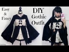 Gothic Sewing Patterns Free, Diy Goth Clothes Ideas, Outfit Diy Ideas, Goth Sewing Patterns, Gothic Sewing, Goth Sewing, Goth Diy Clothes, Diy Emo Clothes