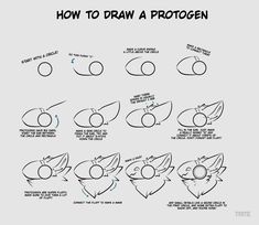 how to draw a cartoon character's face with different angles and shapes, including the nose