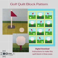 an image of a golf quilt pattern