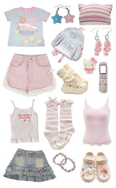 #kawaii #cutecore #clothing #trendy Kawaii Clothes Ideas, Cutecore Clothes Amazon, Casual Cutecore Outfits, Sanrio Themed Outfits, Cute Core Outfit Kawaii, Outfit Ideas Cutecore, Pastelcore Outfits, Cutegore Outfit, Kawaii Outfits Ideas