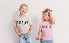 "Created With Purpose Kids Shirt, Christian Shirt, Bible Verse Shirt, Toddler Christian Shirt, Christian Baby Onesie®, Religious Kids Tee Welcome to SareKidsStyle! HOW TO ORDER * Please review all the information provided before placing an order. 1. Select the style and size using the drop-down menu. 2. Select color 3. [APPLICABLE ONLY ON CERTAIN LISTINGS] Follow the instructions to fill out the \"Add your personalization\" option, e.g., specifying custom sayings or selecting design colors. 4. S Christian Shirt Design Ideas, Kids Christian Shirts, Christian Kids Shirts, Hunter Outfit, Kids Tees, Bible Verse Shirt, Christian Kids, Christian Fashion, Christian Shirt