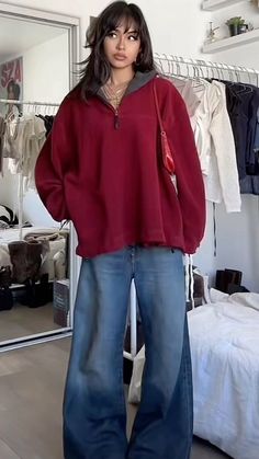 Romcom Outfits, Quarter Zip Outfit, Minimalist Fashion Women, Fashion Design Clothes, Teenage Fashion Outfits, Casual Style Outfits, Dream Clothes, College Outfits, Fall Winter Outfits