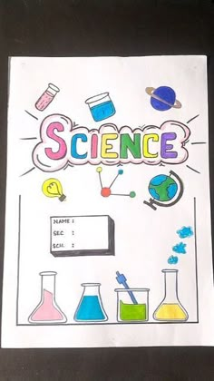 a poster with science written on it