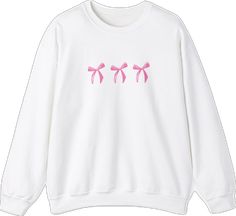 Pink Sweatshirt Aesthetic, Preppy Crewneck, Sweatshirt Preppy, Sweatshirt Aesthetic, Aesthetic Gift, Coquette Bow, Preppy Outfit, Fall Sweatshirt, Pink Hoodie