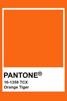 the pantone orange color is shown