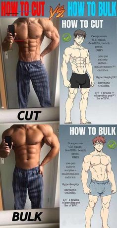 an image of a man's body and how to cut it in four different ways