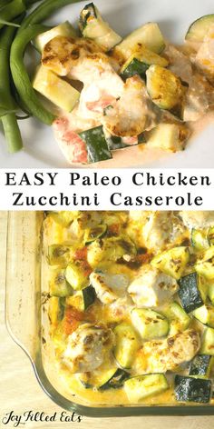 an easy palen chicken zucchini casserole with green beans