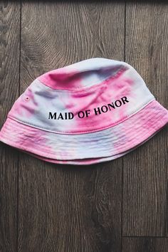 Plan the perfect bachelorette party with our pink tie-dye bucket hats. Customize them with your text or initials for a personal touch. The specifics:- 100% cotton- One size fits most Cheap Fun Bucket Hat For Spring, Cheap Spring Festival Bucket Hat, Cheap Fun Bucket Hat, Pink Bucket Hat, Custom Bucket Hats, Designer Bucket Hats, Tie Dye Bucket Hat, Hat Blocks, Types Of Hats