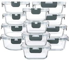 10 - piece glass food storage container set with lids