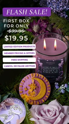 Join the Fragrant Jewels Inner Circle today by becoming a subscription member. Membership means that you'll receive a lovely box of high quality selfcare products and jewelry delivered right to your home every month! Even better, use code: PINTEREST50 to save 1/2 off and score your first box for as low as under $20! 
Membership includes limited edition candles and bath bombs, with exclusive jewelry hidden inside! The ultimate selfcare, this subscription box brings a lovely surprise every month! Selfcare Products, Provence Lavender, Summer Fragrance, Midsummer Nights Dream, Inner Circle, It Gets Better, Exclusive Jewelry