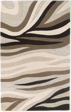 an abstract rug with wavy lines on it