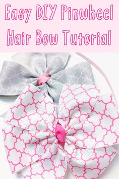 an easy diy pinwheel hair bow for girls