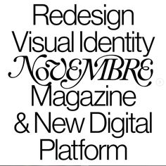 some type of font that is black and white with the words reddesign, visual identity