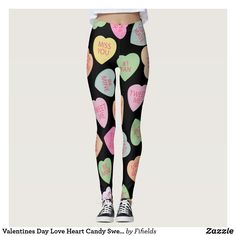 Valentines Day Love Heart Candy Sweet Leggings Sing A Song, Valentine Print, Best Love Songs, Rose Pale