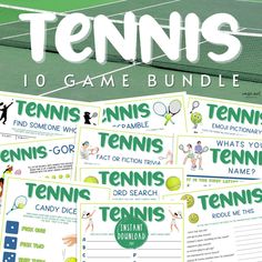 tenis tennis game bundle with instructions for each player to play on the court and how to use them