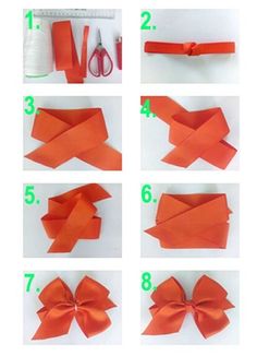 step by step instructions to make an origami bow