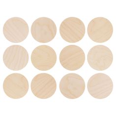 eight wooden circles arranged on top of each other