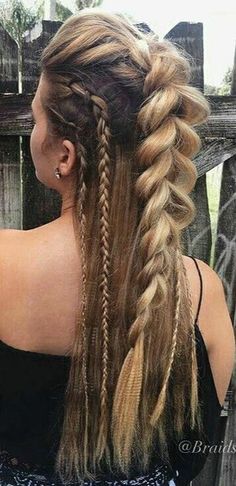 Viking Braids, Viking Hair, Braids For Long Hair, Hair Dos, Pretty Hairstyles, Hair Hacks, Hair Looks, Hair Tutorial, Cute Hairstyles