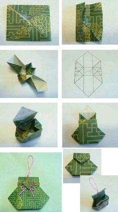 the steps to make an origami bird