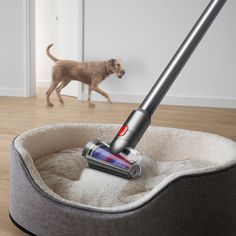 Dyson V12 Detect Slim is Dyson's lightest intelligent cordless vacuum. It's engineered with the power, intelligence, versatility, and run time to deep clean your whole home in a lightweight, compact format. Dyson illumination reveals invisible dust on hard floors. The Dyson V12 Detect Slim intelligently optimizes power and run time based on the debris picked up, reporting it all on the LCD screen.³ The LCD screen also displays the run-time countdown, power modes, and maintenance alerts. Dyson's Dyson Fan, Dyson Technology, Dyson Cordless, Tech Home, Smart Tech, Stick Vacuum, Cordless Vacuum Cleaner, Cordless Vacuum, Handheld Vacuum