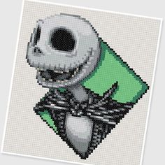 a cross stitch pattern of jack skellingy from the nightmare