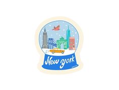 New York City Snowglobe Sticker