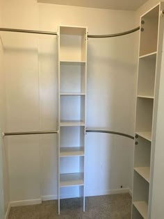 the closet is empty and ready to be put into place for someone to use it